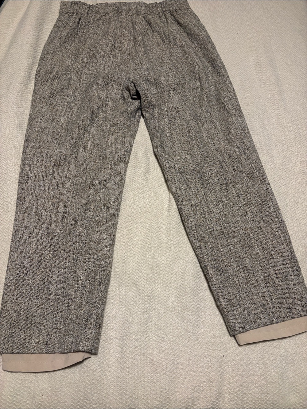 Babaton Gray Elastic-Waist Chinos
